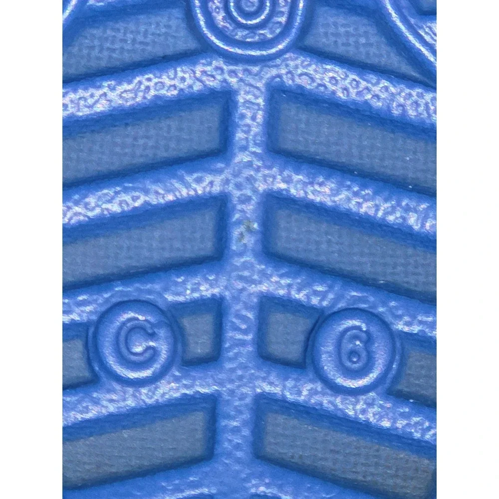 Crocs Lined Clogs Blue‎ Multi Chevron Pattern Kids Size 6 Cozy Winter